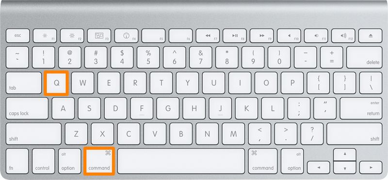 Beenden Sie App Mac mit Tastaturkürzel