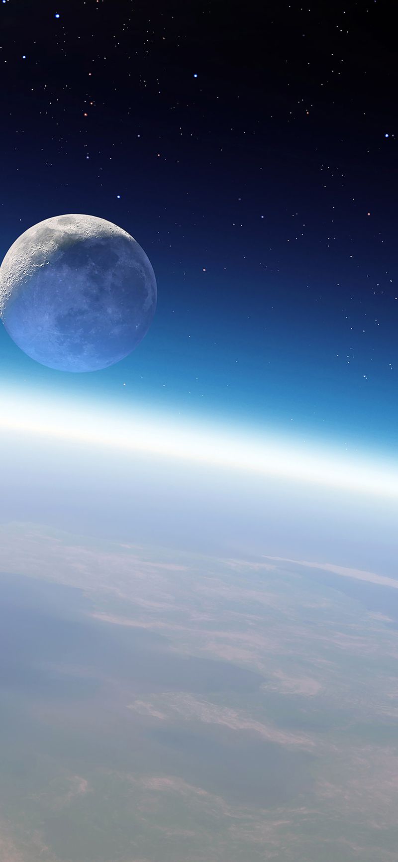 Erde-Mond-Umlaufbahn-iPhone-Hintergrundbild