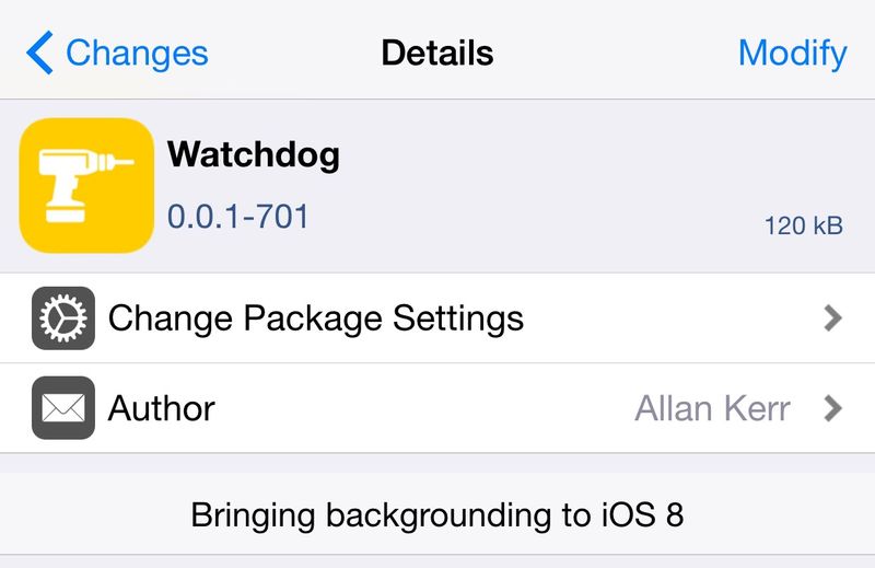 Watchdog fügt iOS-Geräten mit Jailbreak echten App-Hintergrund hinzu
