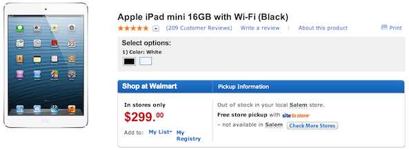 Walmart bietet ein 16-GB-iPad mini für 299 US-Dollar an | IT-Experte