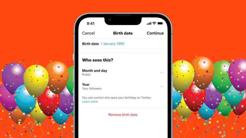 Entfernen Sie Ihren Geburtstag von Twitter