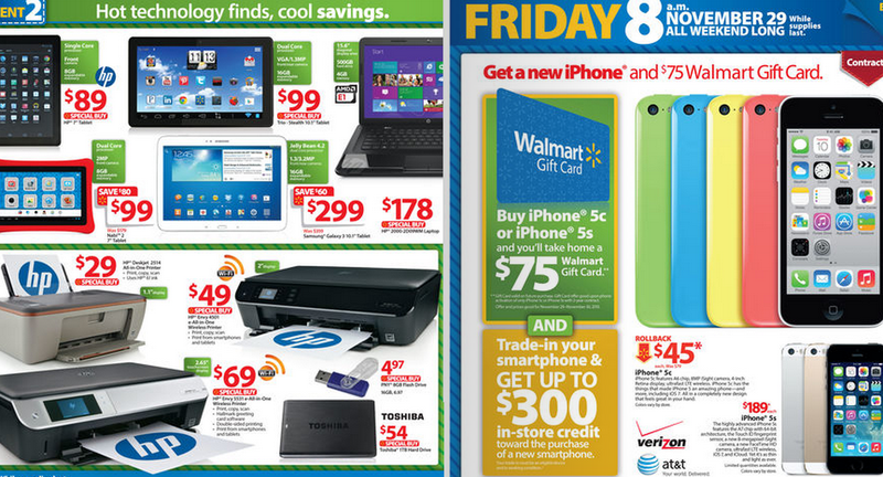 Walmarts Black Friday Sale: Holen Sie sich ein iPad Mini oder iPhone mit einer Geschenkkarte
