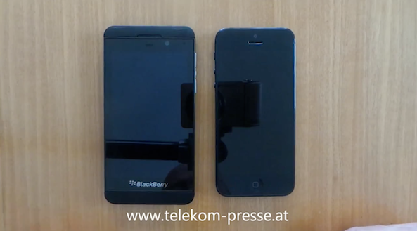 Vergleichsvideo: BlackBerry Z10 vs. iPhone 5