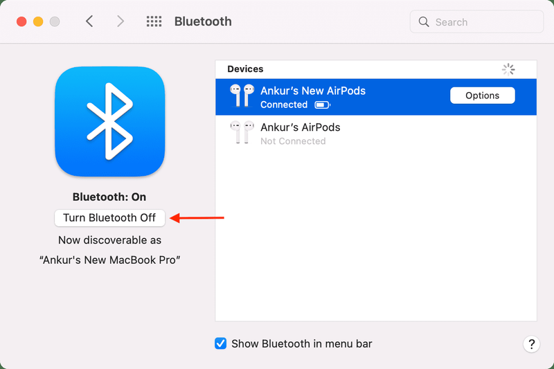 Schalten Sie Bluetooth auf dem Mac aus