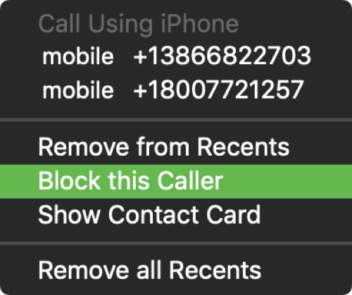 Blockieren Sie diesen Anrufer auf FaceTime Mac