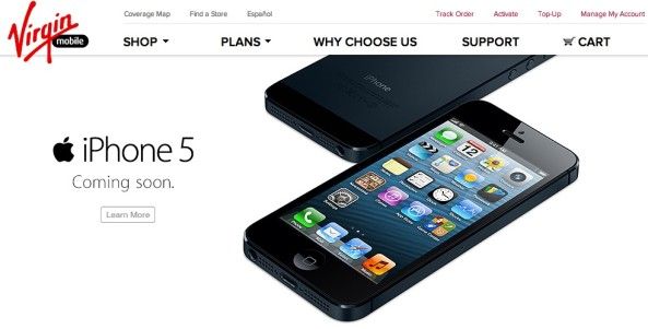 Radio Shack bietet morgen das iPhone 5 von Virgin Mobile an