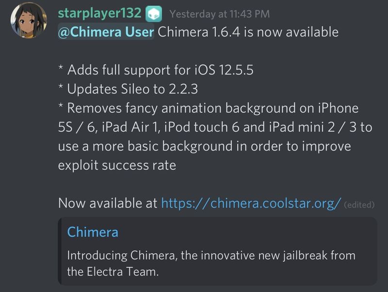 Jailbreak Chimera iOS 12 mit iOS 12.5.5-Unterstützung aktualisiert