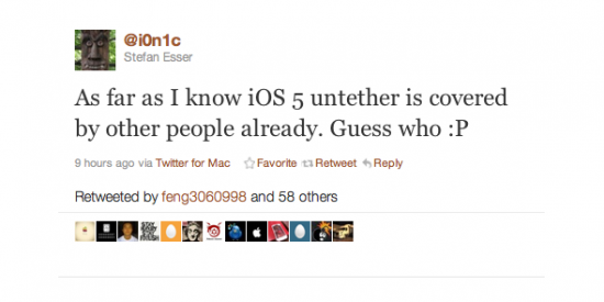 iOS 5 Untether wird von i0n1c „abgedeckt“.