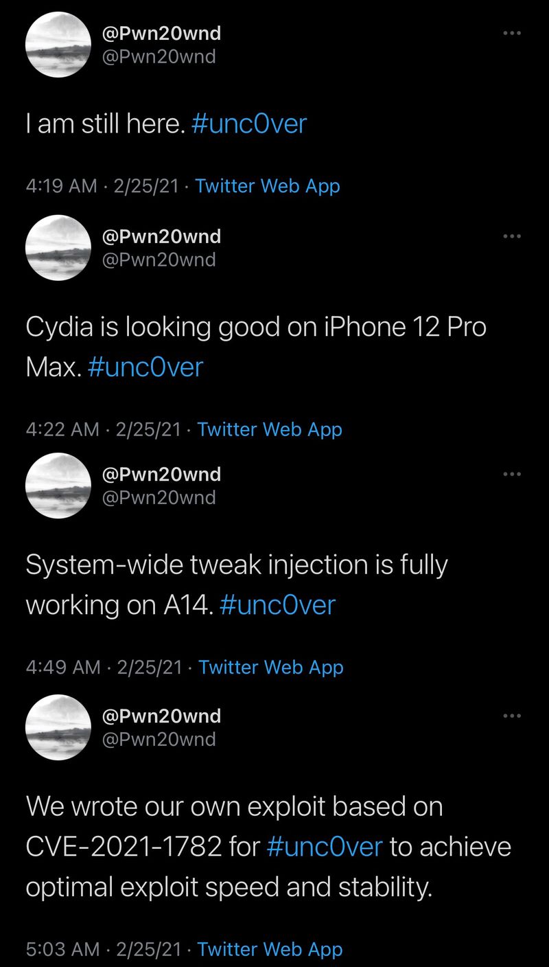 Pwn20wnd-Hinweise zu Unc0ver für iOS 14- und A14-Geräte