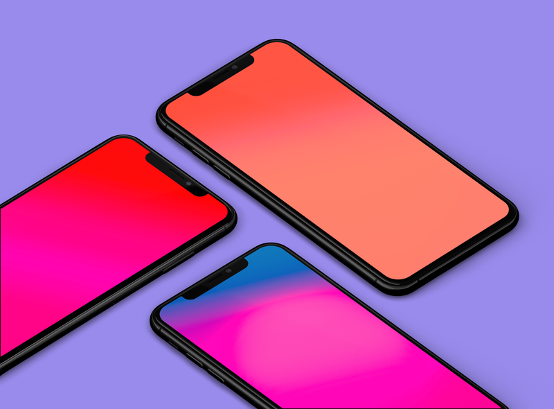 Helle Hintergrundbilder mit Farbverlauf für das iPhone