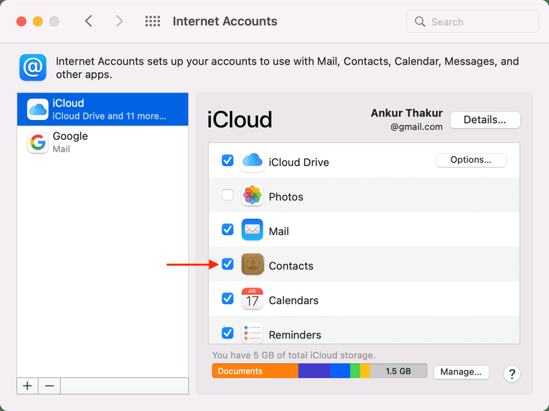 Überprüfen Sie erneut die iCloud-Kontakte auf dem Mac