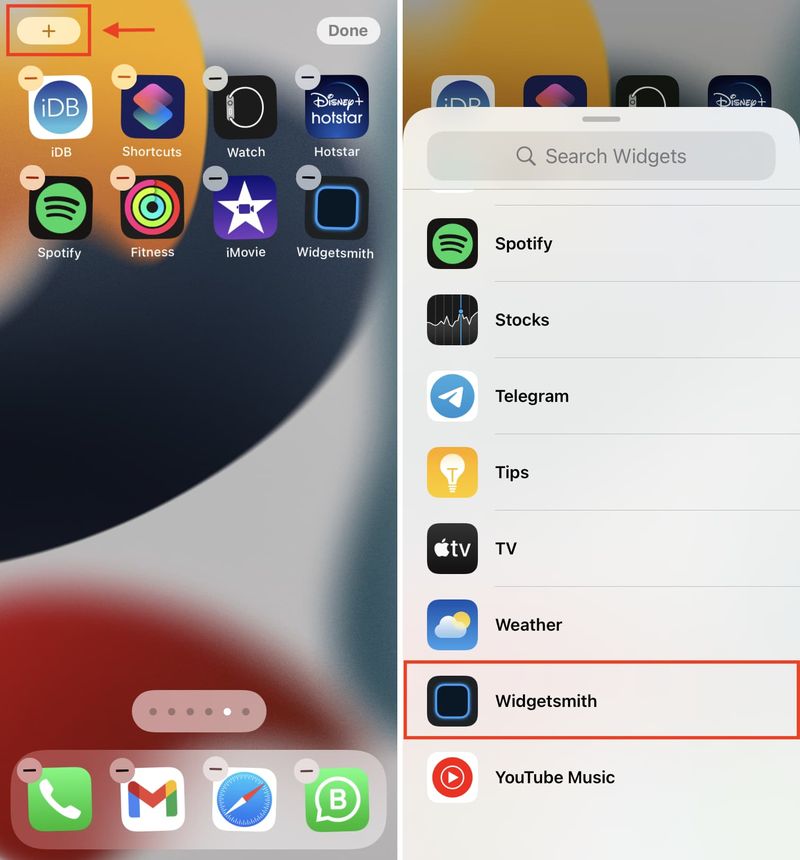 Widgetsmith auf dem iPhone-Startbildschirm