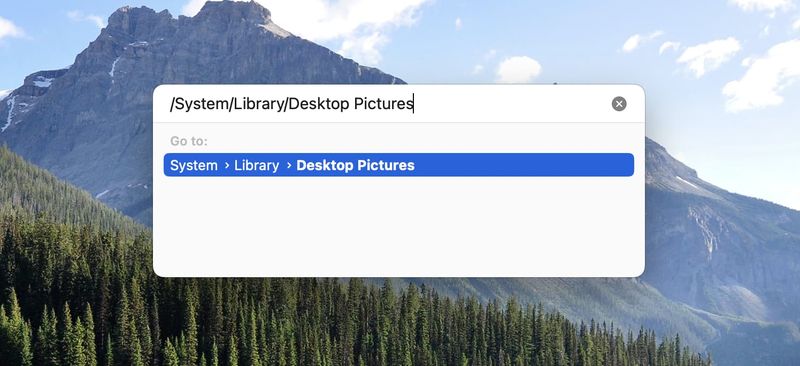 Gehen Sie auf dem Mac zum Ordner Desktop-Bilder