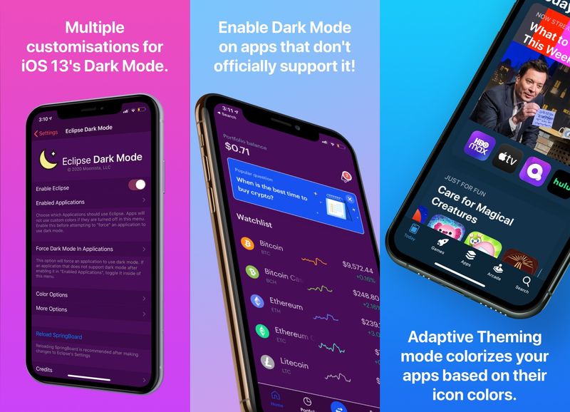 Eclipse Dark Mode-Farben: Erweiterte Personalisierung für iOS und iPadOS
