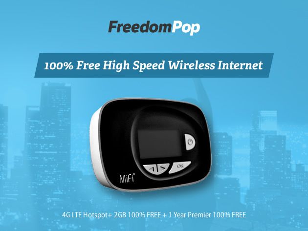 Erhalten Sie 40 % Rabatt auf den FreedomPop LTE-Hotspot mit kostenlosem Service