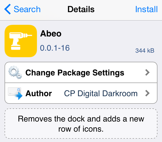 Entfernen Sie das Dock mit Abeo vom Startbildschirm Ihres iPhones