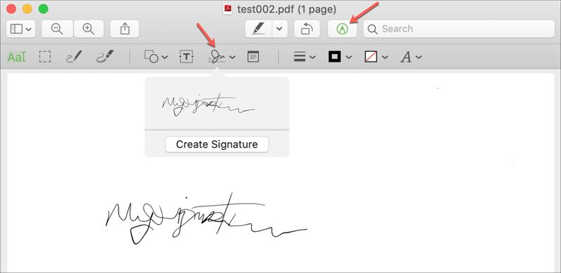 Vorschau Markup Signatur hinzufügen Mac