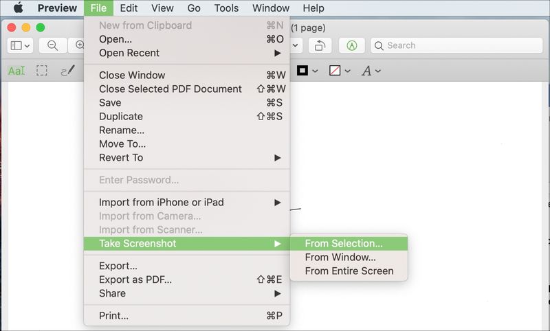 Vorschau Screenshot vom Auswahl-Mac erstellen