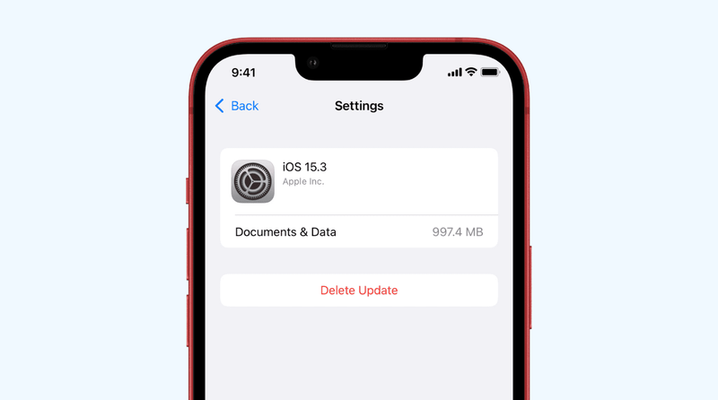 Löschen Sie das iOS-Update vom iPhone