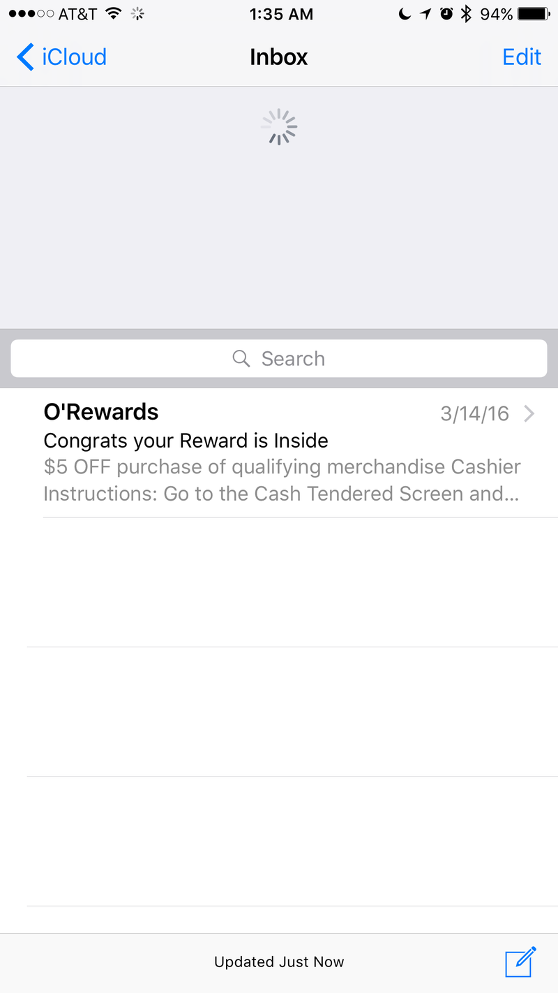 Pull to Refresh Mail-App in iOS