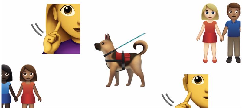 Die Emoji-Kandidaten 2019: Diensthund, Paare gemischter Rassen und mehr