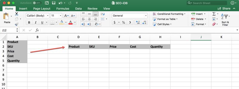 So transponieren Sie Spalten und Zeilen in Microsoft Excel