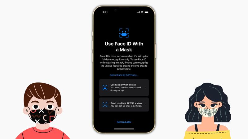 Einrichten und Verwenden der iPhone Face ID mit einer Maske