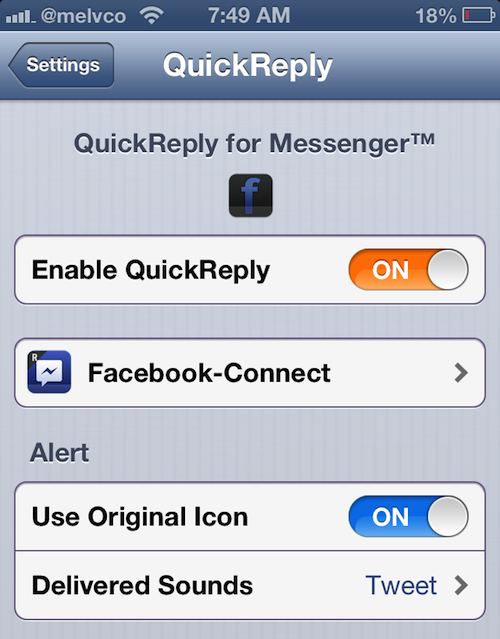 QuickReply für Facebook Messenger wurde für iOS 6 aktualisiert