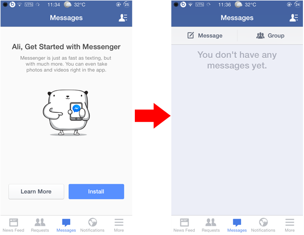 So senden Sie Facebook-Nachrichten ohne Messenger-App