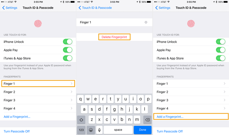 Löschen Sie den Fingerabdruck auf dem iPhone und fügen Sie ihn erneut hinzu, um Probleme mit der Touch ID zu beheben