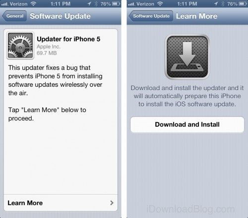 Apple veröffentlicht iOS 6.0.1: Verbesserungen und Korrekturen