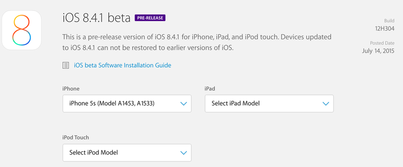 Apple veröffentlicht iOS 8.4.1 Beta 1 für Entwickler