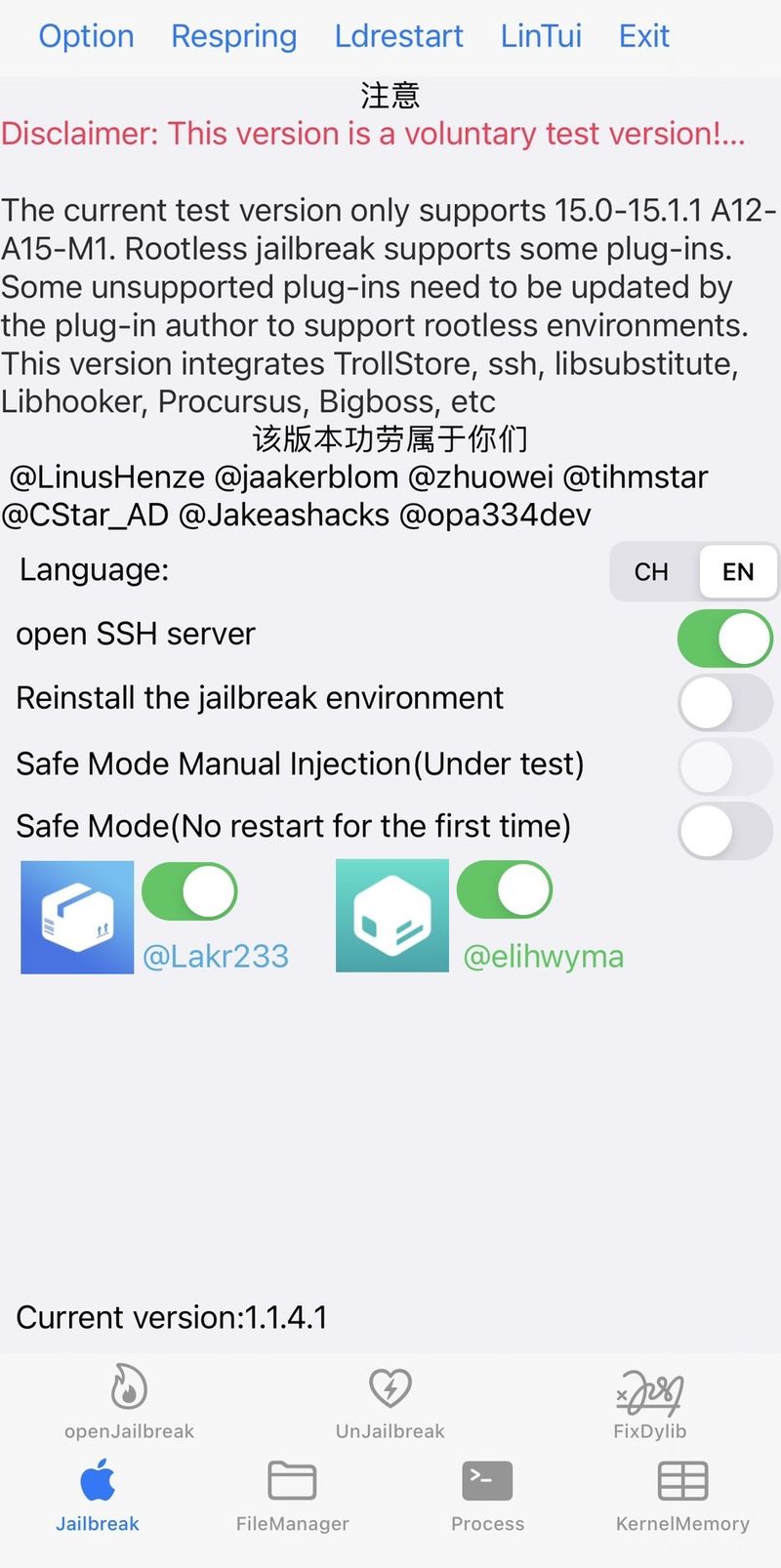 Jailbreak XinaA15 für A12-A15-Geräte unter iOS 15.0-15.1.1