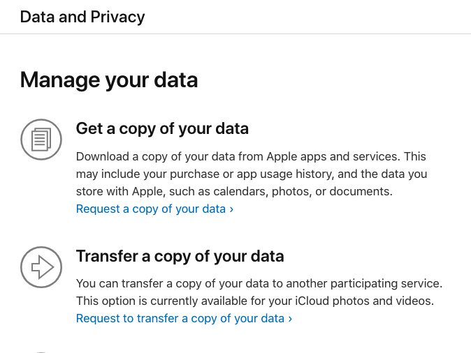 Daten und Datenschutz Apple iCloud