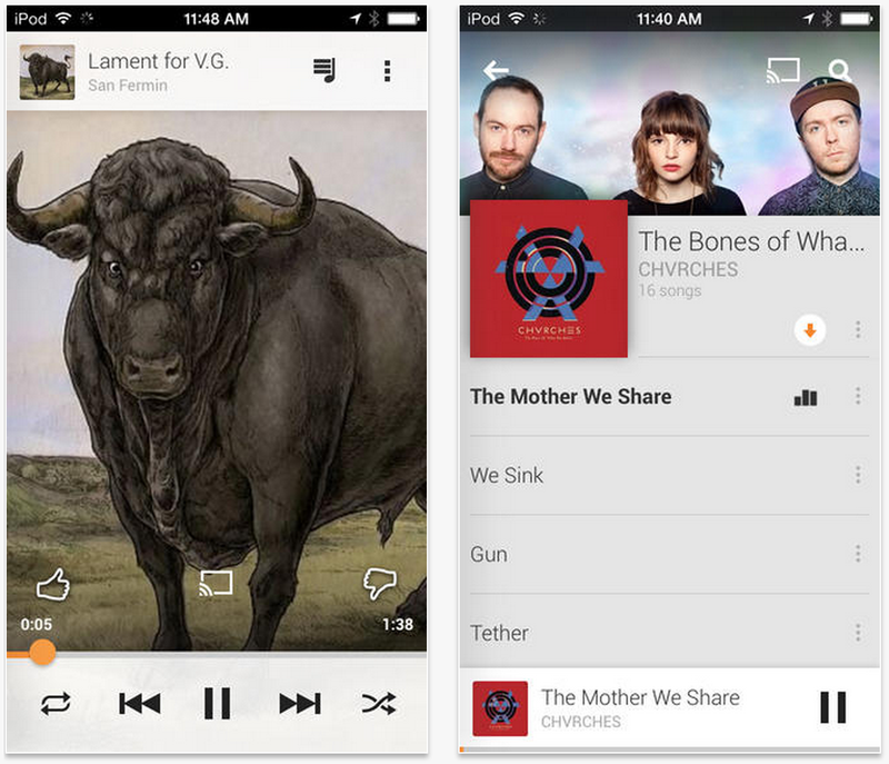 Die Google Play Music-App ist jetzt als kostenlose Testversion für iOS verfügbar