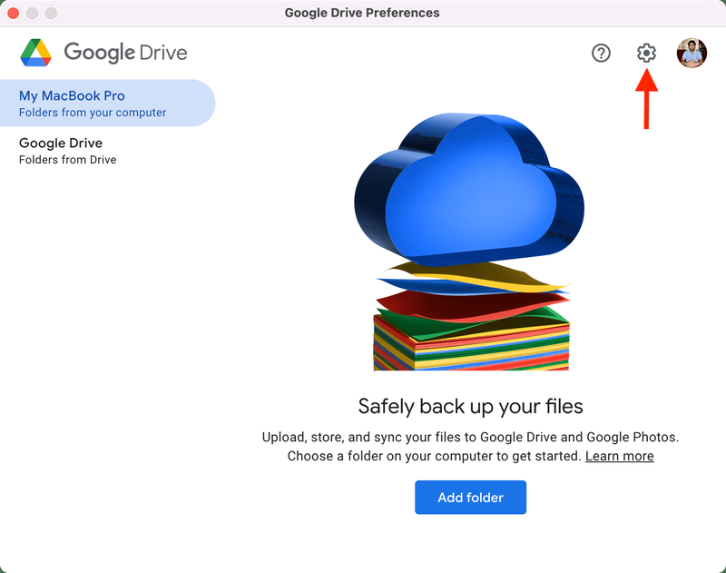 Gehen Sie zu den Mac Google Drive-Einstellungen