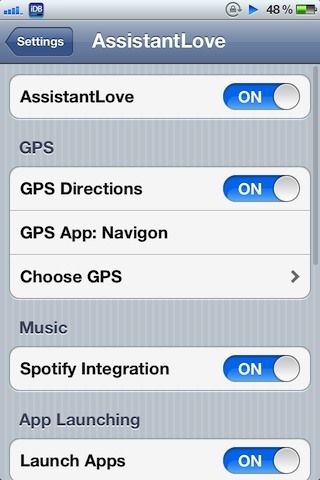 AssistantLove integriert Spotify mit Siri, GPS und mehr