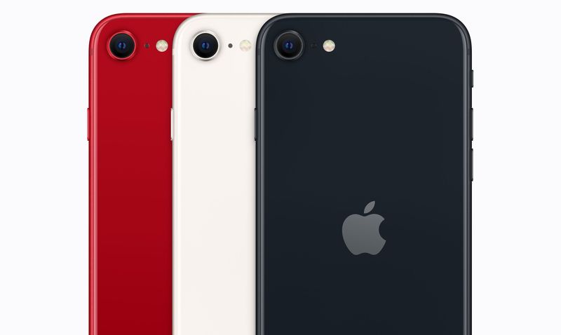 iPhone SE alle Farben – rot, weiß und schwarz