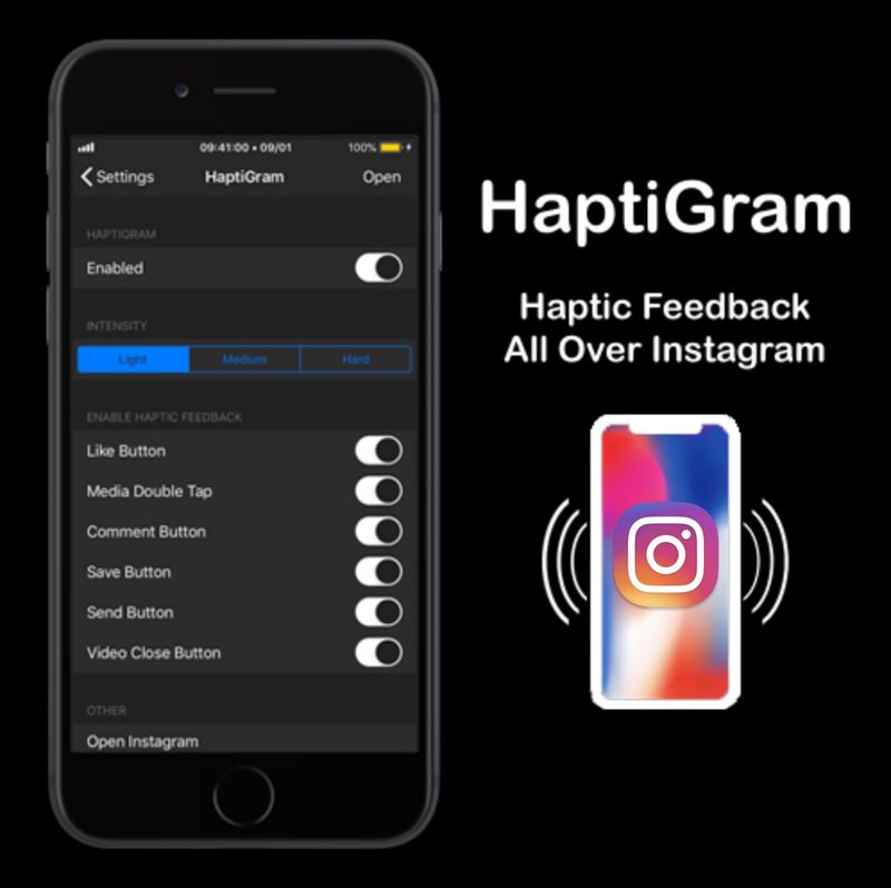 Fügen Sie mit HaptiGram haptisches Feedback zu Instagram hinzu