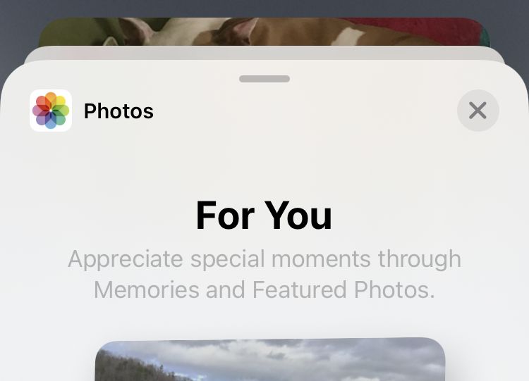 Fotos Foto-Widget Erinnerungen und ausgewählte Fotos auf dem iPhone