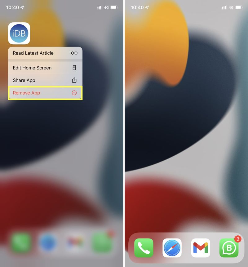Bereinigen Sie den iPhone-Startbildschirm ohne App-Symbole