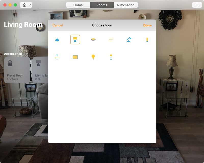 So ändern Sie die Symbole für Smart-Home-Zubehör in der Home-App