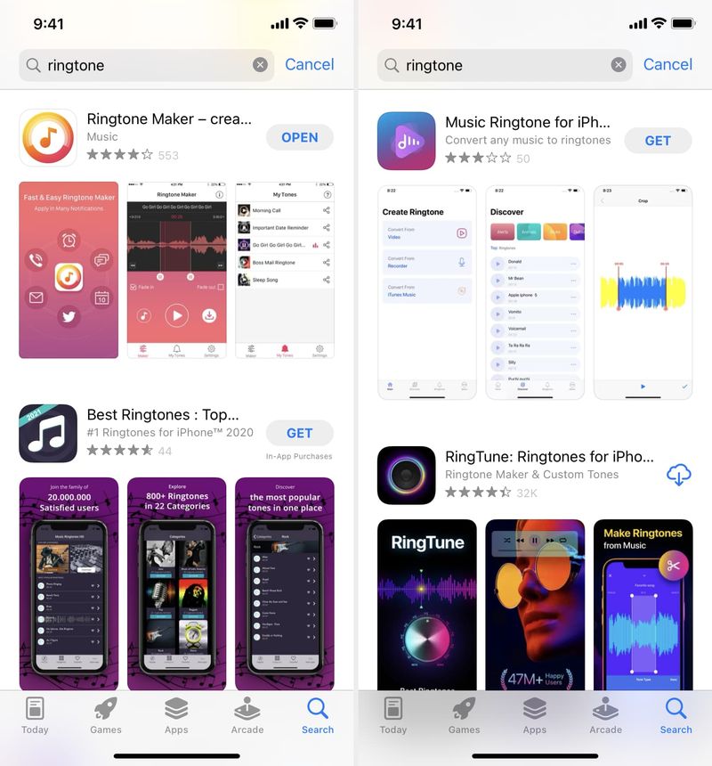 Klingelton-Apps auf dem iPhone
