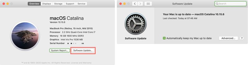 Über dieses Mac-Software-Update