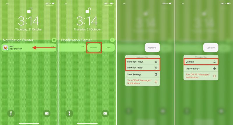 Stummschalten einer App-Benachrichtigung für eine Stunde oder einen Tag auf dem iPhone in iOS 15