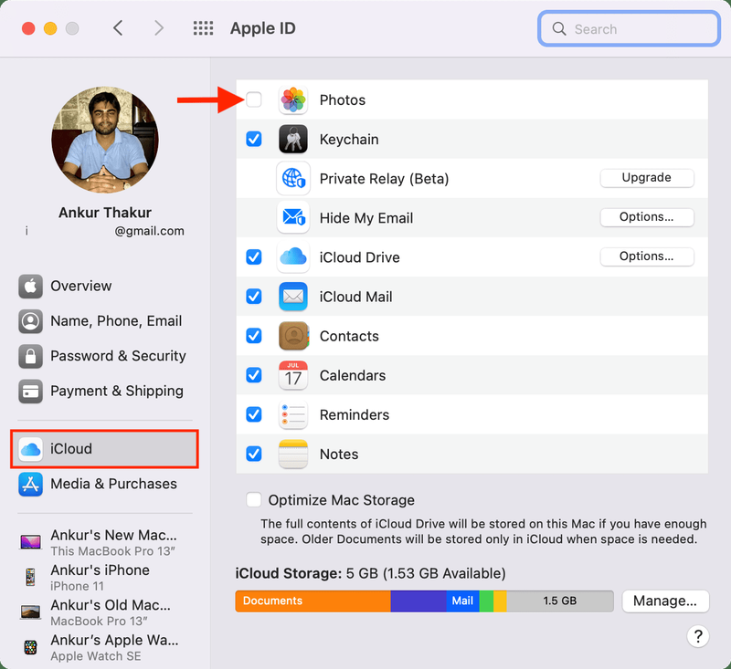 Deaktivieren Sie iCloud-Fotos auf dem Mac