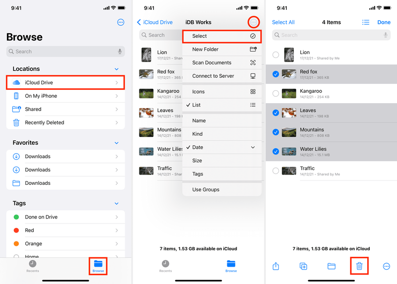 Geben Sie iCloud Drive-Speicher auf dem iPhone frei