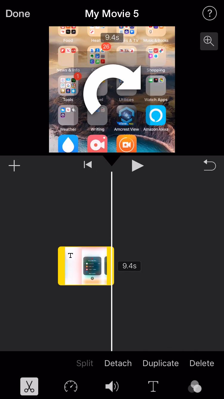 Clip iMovie iPhone drehen