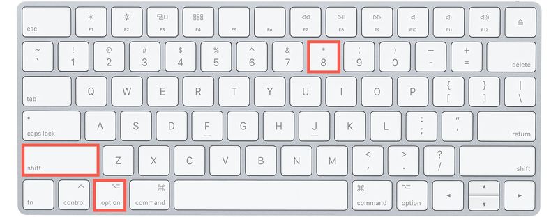 Abkürzung für das Gradsymbol auf der Mac-Tastatur