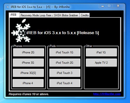 iREB 5 für Windows: Benutzerdefinierte iOS-Firmware installieren